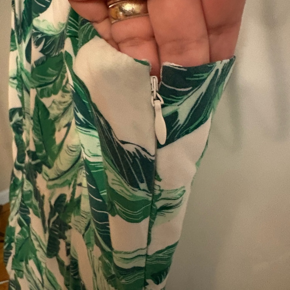 OLD NAVY Vibrant Y2K Tropical Green Coquette Flirty Sexy Retro Midi Dress Size L - Picture 3 of 6